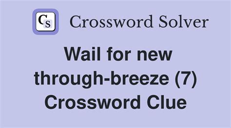 crossword clue breeze through